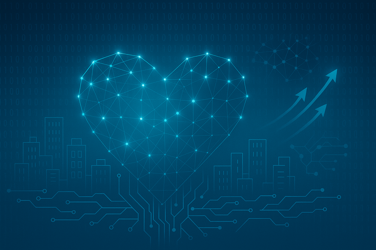 Data Heart Background